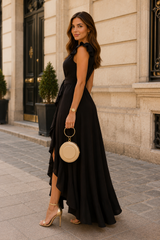 CARMEN | The Textured Ruffle-Hem Dress