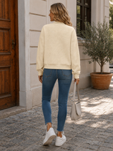ZARI | The Chevron-Textured Bomber Jacket