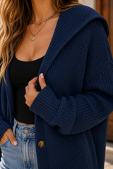 ASTON | The Hooded Longline Knit Cardigan