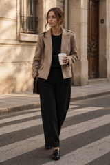 GISELLE | The Tailored Cropped Wool-Look Jacket