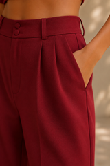 CELIA | The Tailored Front-Pleat Wide-Leg Trousers