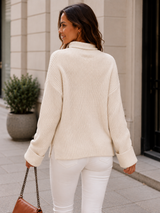 LUNA | The Relaxed High-Neck Ribbed Knit