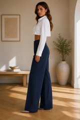 DIANA | The Elegant High-Waisted Striped Trousers