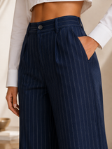DIANA | The Elegant High-Waisted Striped Trousers