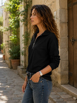 NICOLE | The Easy-Wear Quarter-Zip Tee