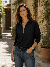 NICOLE | The Easy-Wear Quarter-Zip Tee
