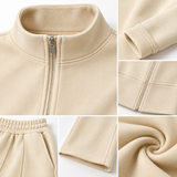 AVA | The Corset-Seam Cropped Zip & Wide-Leg Set