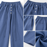 LUMINA | Le pantalon large à cordon de serrage et braguette à boutons