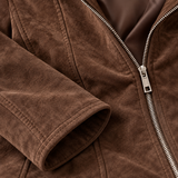 NINEFIGURE | La veste zippée ajustée finition suédine
