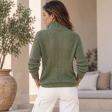 NOLIA | Il maglione a mezza zip in maglia aperta