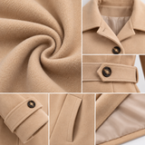 ISOLDE | Le manteau simple boutonnage à taille boutonnée