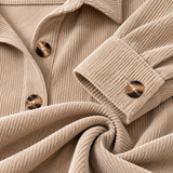 CLISE | La robe chemise en velours côtelé à ceinture