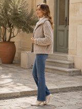 SADIE | The Ribbed Teddy Zip-Up Outerwear