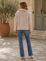 SADIE | The Ribbed Teddy Zip-Up Outerwear