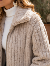 SADIE | The Ribbed Teddy Zip-Up Outerwear