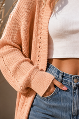 WILLOW | The Textured Openwork Duster Cardigan