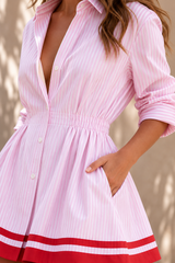 PIPER | La robe-chemise rayée à poches