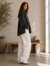 ZURI | The Side-Split Relaxed Crew Sweatshirt