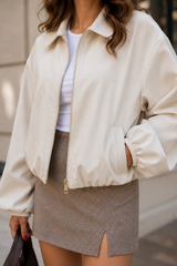 GIULIA | The Elastic-Hem Utility Cropped Jacket