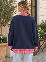 DAISY | The Contrast-Hem Oversized Sweatshirt