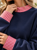 DAISY | The Contrast-Hem Oversized Sweatshirt