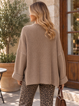ASTRID | The Asymmetrical Button-Front Knit Sweater