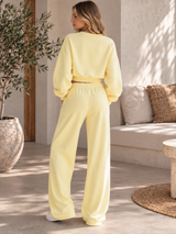 IRINA | The Cropped Crew & Wide-Leg Lounge Set