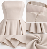 LIVIA | La robe midi structurée sans bretelles