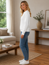 REESE | Top casual testurizzato con mezza zip