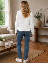 REESE | Top casual testurizzato con mezza zip