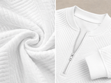 REESE | Top casual testurizzato con mezza zip