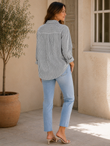 JUNA | The Relaxed Pinstripe Button-Down