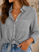 JUNA | The Relaxed Pinstripe Button-Down