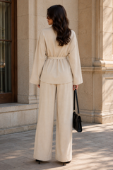 DAPHNE | The Textured Tie-Waist Pant Set
