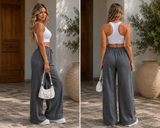 CAMILA | The Seamed Drawstring Wide-Leg Pants